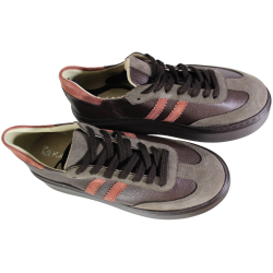 Sneakersy Damskie Kampa N1068S10 Skóra Brązowe Lico