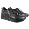 Sneakersy Damskie Artiker 57C2141 Skóra Czarne Lico Na Koturnie