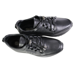 Sneakersy Damskie Artiker 57C2141 Skóra Czarne Lico Na Koturnie