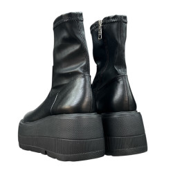 Botki Damskie Carinii B9347 Skóra Czarne Lico