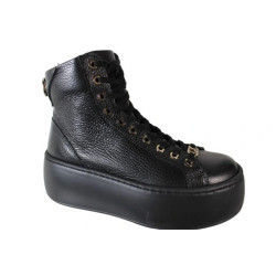 BOTKI SNEAKERSY CARINII B9254 SKÓRA CZARNE LICO