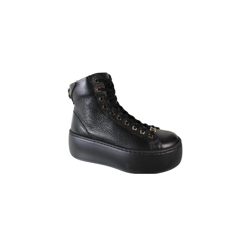 BOTKI SNEAKERSY CARINII B9254 SKÓRA CZARNE LICO