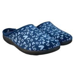 Kapcie Pantofle Damskie Inblu ET000032 granatowe LOVE ciepłe domowe