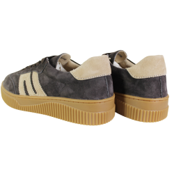Półbuty Sneakersy Damskie Goodin GD-LX1074 Skóra Brąz Zamsz Czekoladowe
