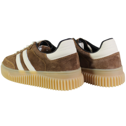 Półbuty Sneakersy Damskie Goodin GD-XF-199 Skóra Brązowe Zamszowe