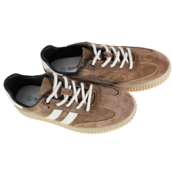 Półbuty Sneakersy Damskie Goodin GD-XF-199 Skóra Brązowe Zamszowe