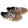 Półbuty Sneakersy Damskie Goodin GD-XF-199 Skóra Brązowe Zamszowe