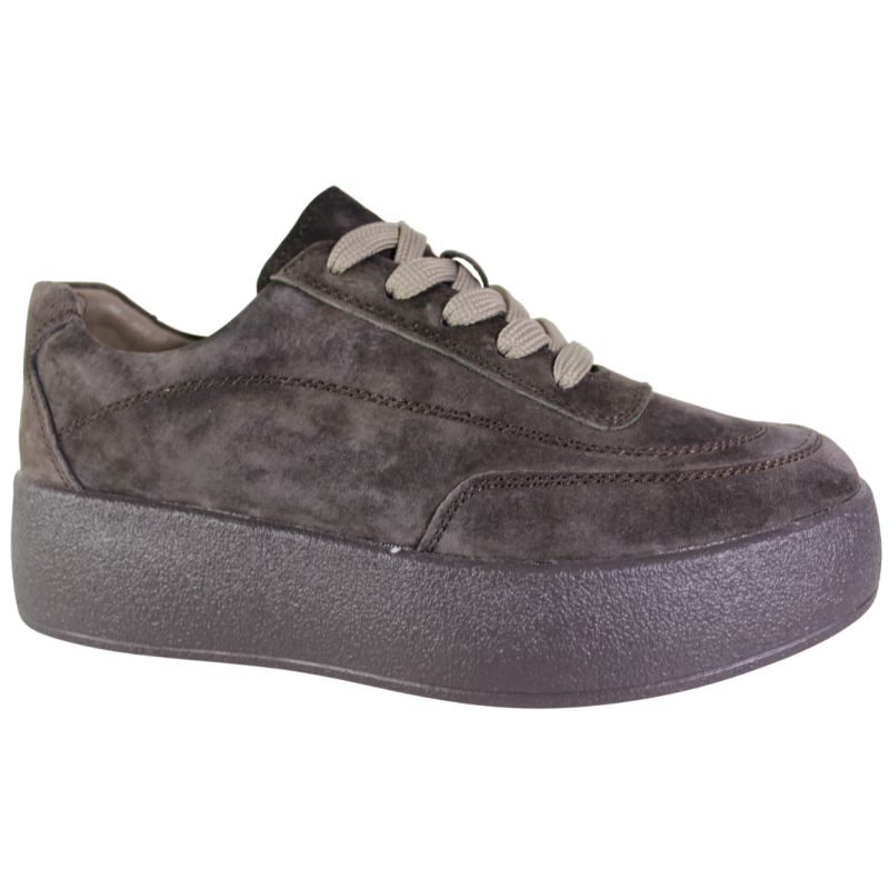 Półbuty Sneakersy Damskie Goodin GD-XF-210 Skóra Brąz Zamsz Czekoladowe