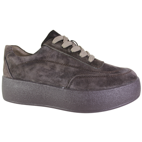 Półbuty Sneakersy Damskie Goodin GD-XF-210 Skóra Brąz Zamsz Czekoladowe
