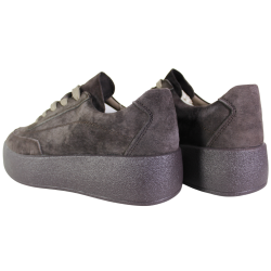Półbuty Sneakersy Damskie Goodin GD-XF-210 Skóra Brąz Zamsz Czekoladowe