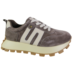Półbuty Sneakersy Damskie Goodin GD-XF-207 Skóra Brązowe Zamszowe