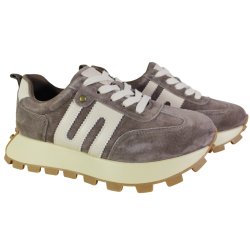 Półbuty Sneakersy Damskie Goodin GD-XF-207 Skóra Brązowe Zamszowe