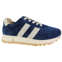 Półbuty Sneakersy Damskie Goodin GD-LX1080 Skóra Granatowe Zamszowe