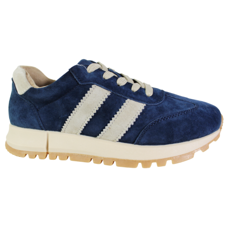 Półbuty Sneakersy Damskie Goodin GD-LX1080 Skóra Granatowe Zamszowe