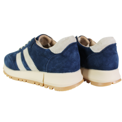 Półbuty Sneakersy Damskie Goodin GD-LX1080 Skóra Granatowe Zamszowe