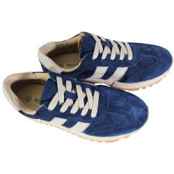 Półbuty Sneakersy Damskie Goodin GD-LX1080 Skóra Granatowe Zamszowe