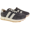 Półbuty Sneakersy Damskie Goodin GD-LX1080 Skóra Brąz Zamsz Czekoladowe
