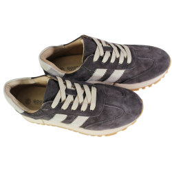 Półbuty Sneakersy Damskie Goodin GD-LX1080 Skóra Brąz Zamsz Czekoladowe