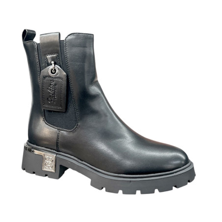 Botki Damskie Seastar JJ55 Czarne Lico Ocieplane