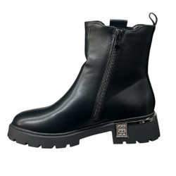 Botki Damskie Seastar JJ55 Czarne Lico Ocieplane