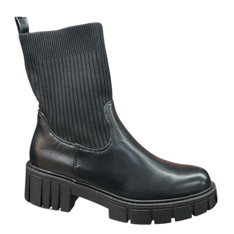 Botki Damskie Seastar YK025P Czarne Lico
