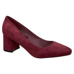 Czółenka Damskie Vinceza 20107 Bordo Zamsz