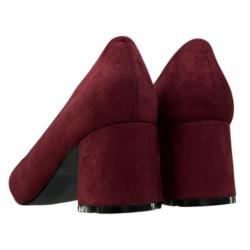 Czółenka Damskie Vinceza 20107 Bordo Zamsz