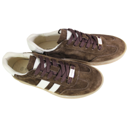 Sneakersy Damskie Goodin GD-XW-1018 Skóra Brąz Zamsz Czekoladowe