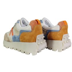 Sneakersy Damskie Filippo DP7559 Skórzarne Beżowe Wygodne