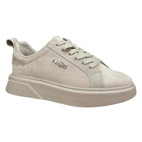 Półbuty Sneakersy Damskie Filippo DP4580  Skóra Beż Zamsz