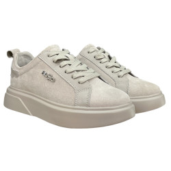 Półbuty Sneakersy Damskie Filippo DP4580  Skóra Beż Zamsz