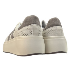 Sneakersy Półbuty Damskie GOODIN GD-XF-218 Skóra Beż Zamsz