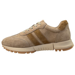 Sneakersy Półbuty Damskie GOODIN GD-LX1080 Skóra Beż Zamsz