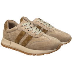 Sneakersy Półbuty Damskie GOODIN GD-LX1080 Skóra Beż Zamsz