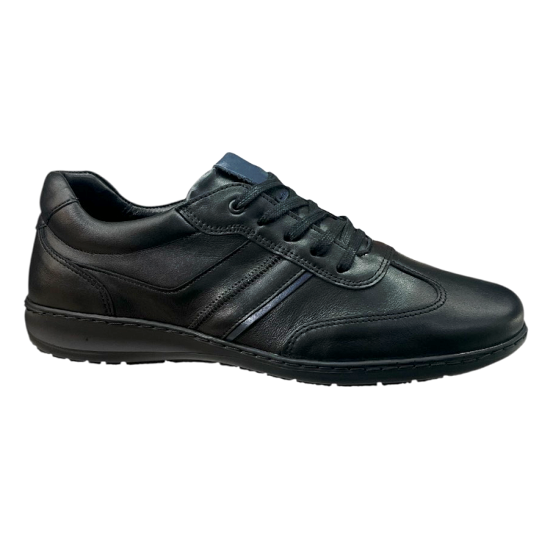 Półbuty Sneakersy Męskie Tapi 7637 Skóra Czarne Lico