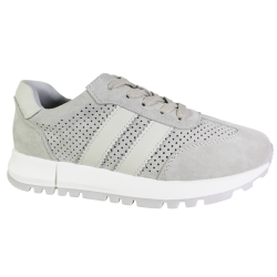 Sneakersy damskie GOODIN GD-LX1157 skóra naturalna zamsz szare