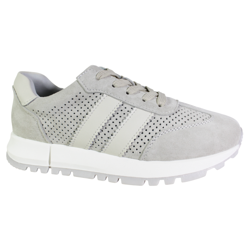 Sneakersy damskie GOODIN GD-LX1157 skóra naturalna zamsz szare