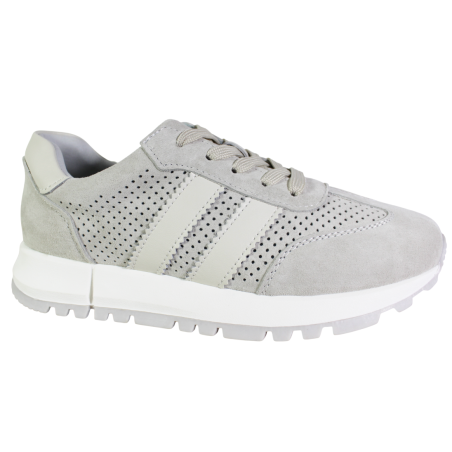 Sneakersy damskie GOODIN GD-LX1157 skóra naturalna zamsz szare