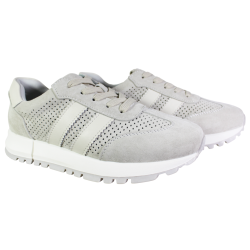 Sneakersy damskie GOODIN GD-LX1157 skóra naturalna zamsz szare