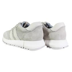 Sneakersy damskie GOODIN GD-LX1157 skóra naturalna zamsz szare