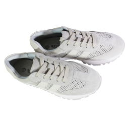 Sneakersy damskie GOODIN GD-LX1157 skóra naturalna zamsz szare