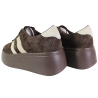 Sneakersy damskie GOODIN GD-XW-1044 skóra naturalna czekoladowe zamszowe