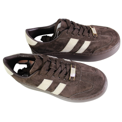 Sneakersy damskie GOODIN GD-XW-1044 skóra naturalna czekoladowe zamszowe
