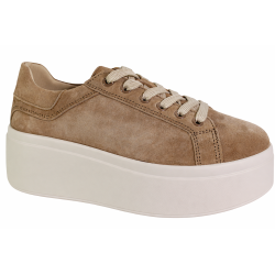 Sneakersy damskie GOODIN GD-LX1072 skóra naturalna Camelowe zamszowe