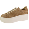 Sneakersy damskie GOODIN GD-LX1072 skóra naturalna Camelowe zamszowe