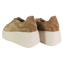 Sneakersy damskie GOODIN GD-LX1072 skóra naturalna Camelowe zamszowe