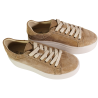 Sneakersy damskie GOODIN GD-LX1072 skóra naturalna Camelowe zamszowe