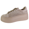 Sneakersy damskie GOODIN GD-LX1196 skóra naturalna beżowe zamszowe