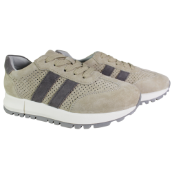 Sneakersy damskie GOODIN GD-LX1157 skóra naturalna zamszowe beżowe