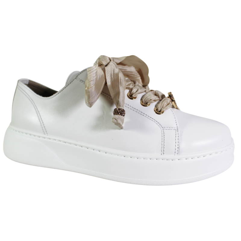 Sneakersy damskie Karino 5828 skóra naturalna białe lico
